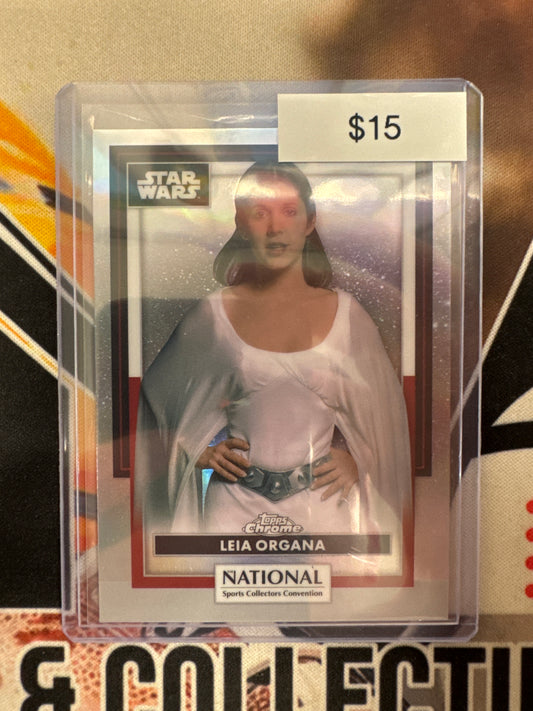 2026 Topps Chrome Star Wars X The National Leia Organa Refractor