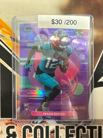 2025 Topps Finest NFL Travis Hunter Uncommon Purple Refractor /200