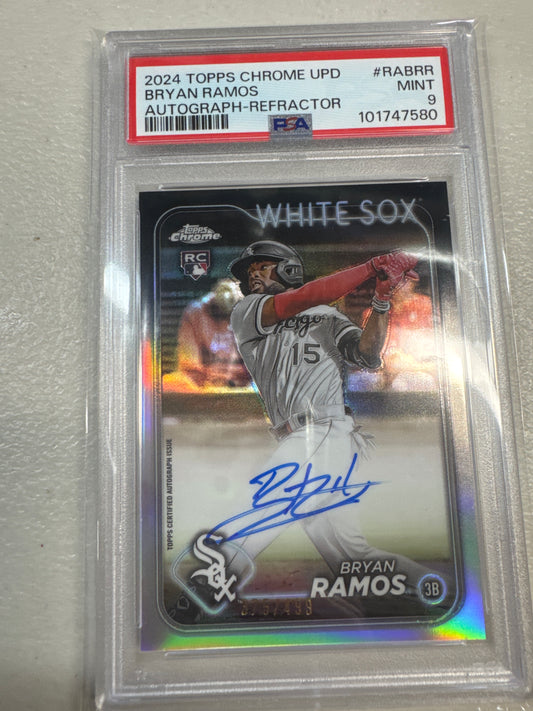 2024 Topps Chrome Update Bryan Ramos Autograph refractor /499 PSA 9