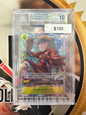 2025 One Piece Monkey.D.Luffy Illustration Box Volume 3 OP07-109 BGS 10