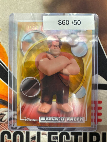 2026 Topps Chrome Disney Wreck-It Ralph Gold Wave Refractor /50