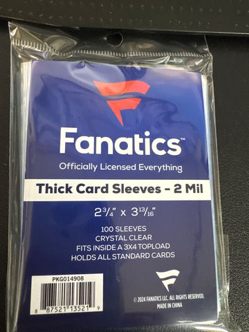 Fanatics Soft Penny Thick Card Sleeves