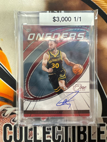 2023-24 Panini One And One NBA Stephen Curry The Oneders Panini Black Box 1/1 Autograph