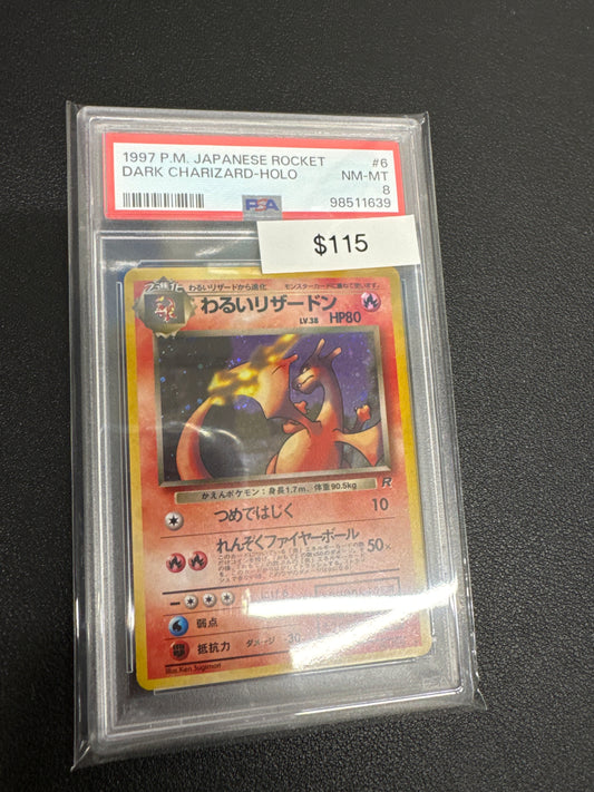 Pokemon Japanese Dark Charizard holo PSA 8