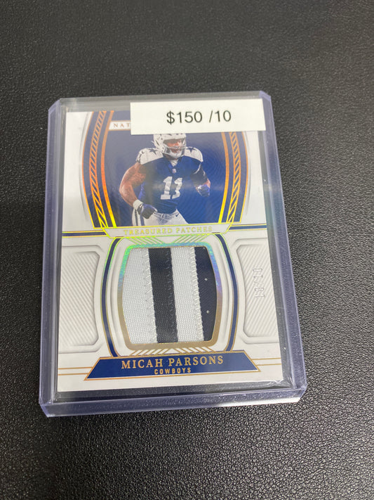 2022 NFL National Treasures Micah Parsons Treasured Patches /10