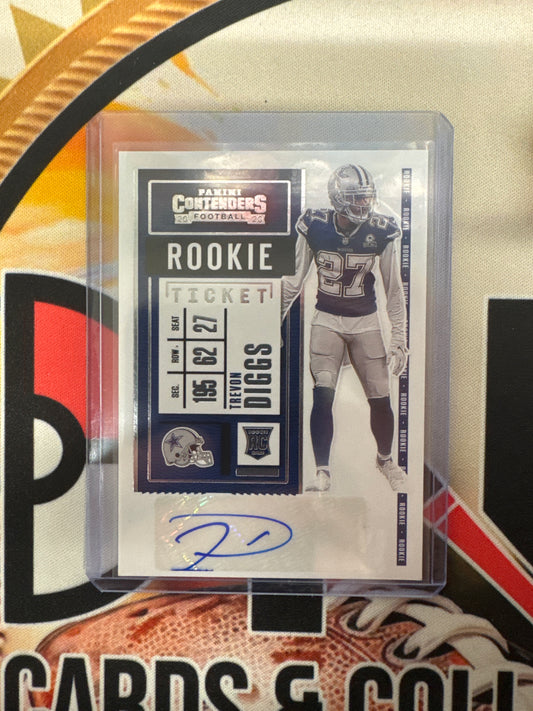 2020 Panini Contenders NFL Trevon Diggs Rookie Ticket Variation Autograph