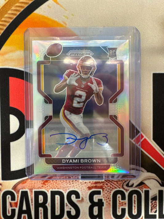 2021 Panini Prizm NFL Dyami Brown Rookie Autograph Silver Prizm