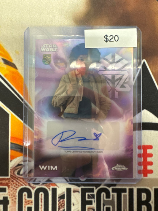 Topps Chrome Star Wars Ravi Cabot-Conyers As Wim Autograph