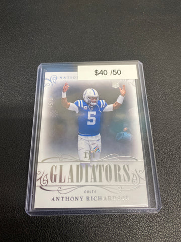 2023 Panini National Treasures Anthony Richardson Gladiators Rookie /50