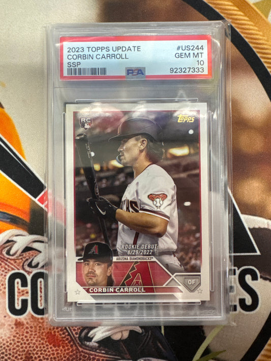 2023 Topps Update Series MLB Corbin Carroll SSP Rookie PSA 10