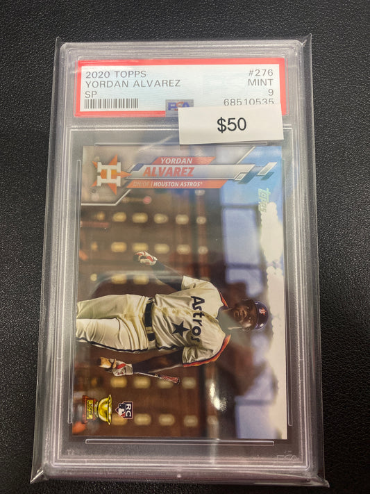 2020 Topps Series 1 Yordan Alvarez Rookie Short Print PSA 9