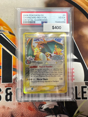 2006 Pokemon EX Charizard Delta Species Reverse Holo 4/100 Crystal Guardians PSA 4
