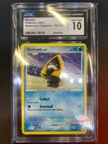 Pokémon Snorunt Mysterious Treasures 100/123 CGC 10