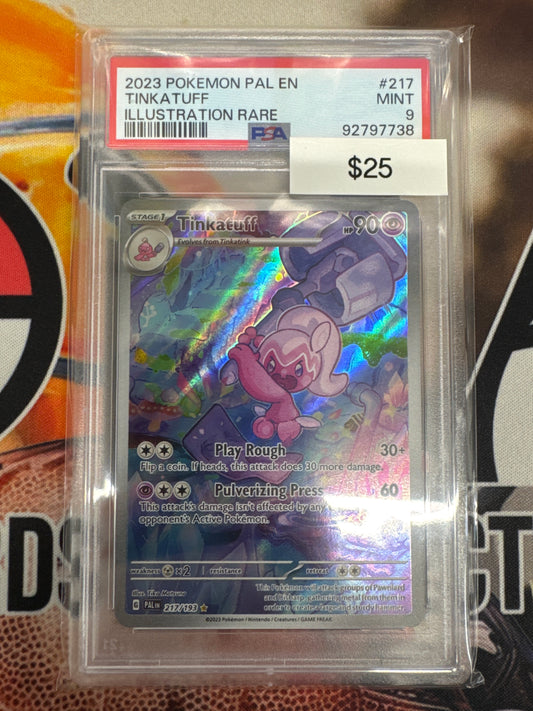 Pokémon Tinkatuff Illustration Rare Paldea Evolved 217/193 PSA 9