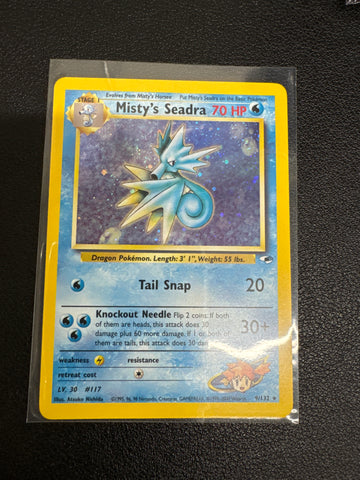 Pokemon Misty’s Seadra Holo 9/132