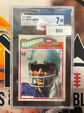 1977 Topps NFL Steve Largent Second Year SGC 7
