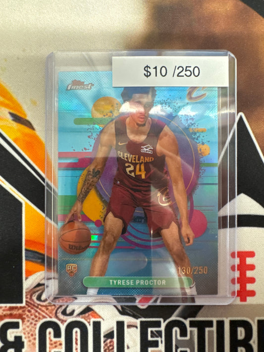 2026 Topps Finest NBA Tyrese Proctor Uncommon Aqua Refractor /250