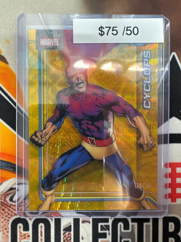 2026 Topps Chrome Marvel Cyclops Gold Wave Refractor /50