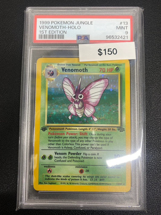 Pokémon 1st Edition Jungle Venomoth Holo PSA 9