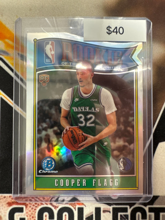 2025 Bowman Basketball Cooper Flagg Rookie Of The Year Favorites Die-Cut Refractor
