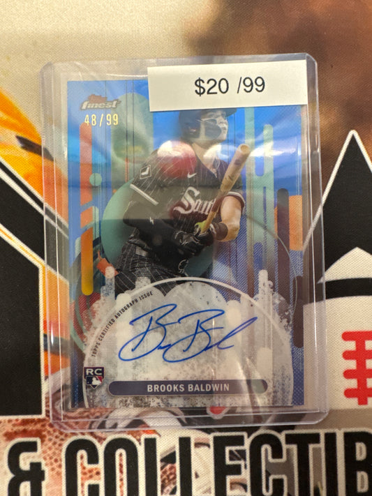 2025 Topps Finest MLB Brooks Baldwin Rookie Finest Autograph Blue Refractor /99