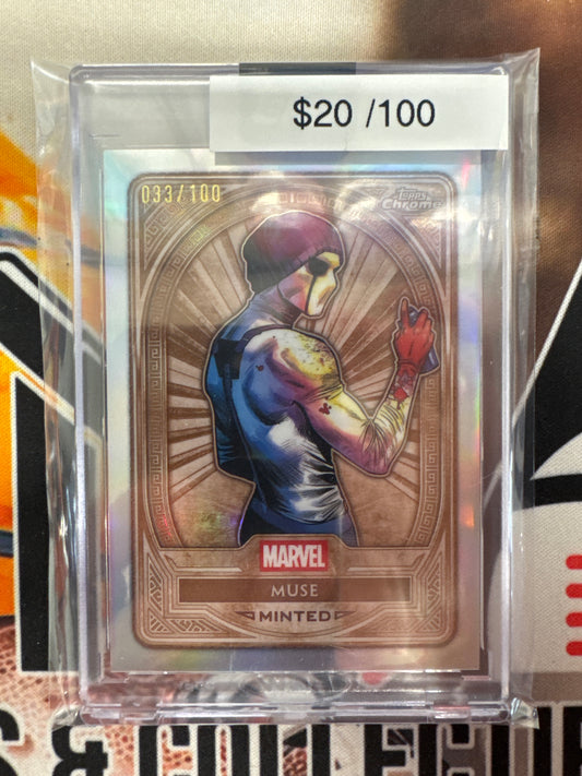 2025 Topps Marvel Minted Muse Bronze Card Encased Refractor /100