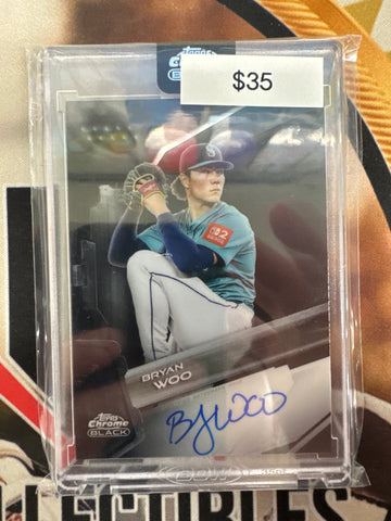2026 Topps Chrome Black MLB Bryan Woo Autograph