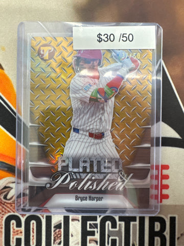 2026 Topps Pristine MLB Bryce Harper Plated & Polished Gold Refractor /50