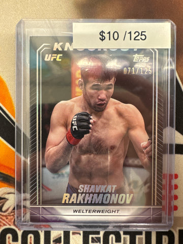 2024 Topps Knockout UFC Shavkat Rakhmonov Silver Refractor /125