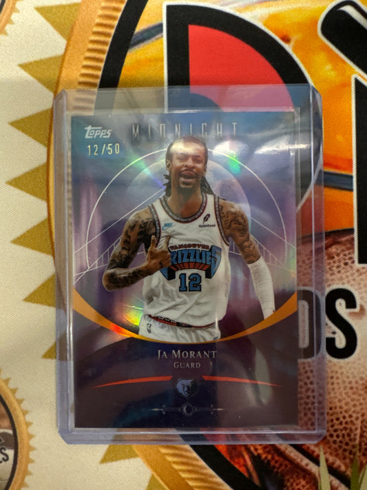 2025-26 Topps Midnight NBA Ja Morant Gold Refractor /50