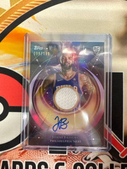 2025-26 Topps Midnight NBA Johni Broome Rookie Patch Autograph /199