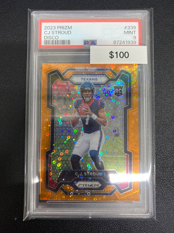 2023 Prizm CJ Stroud Orange Disco Rookie PSA 9