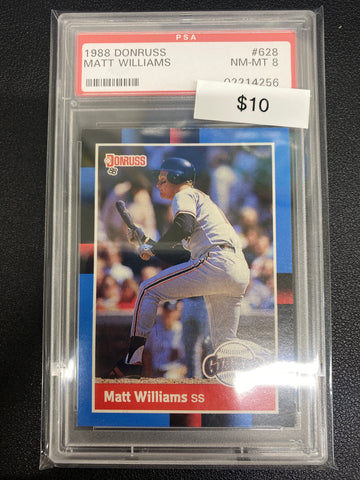 1988 Donruss Matt Williams PSA 8