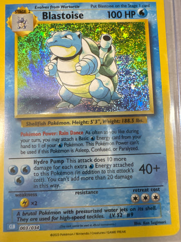 Pokemon Blastoise 003/034 Classic Collection