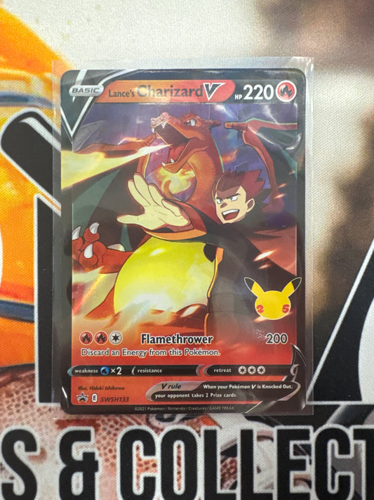 Pokémon Lance’s Charizard V SWSH133 Celebrations Promo