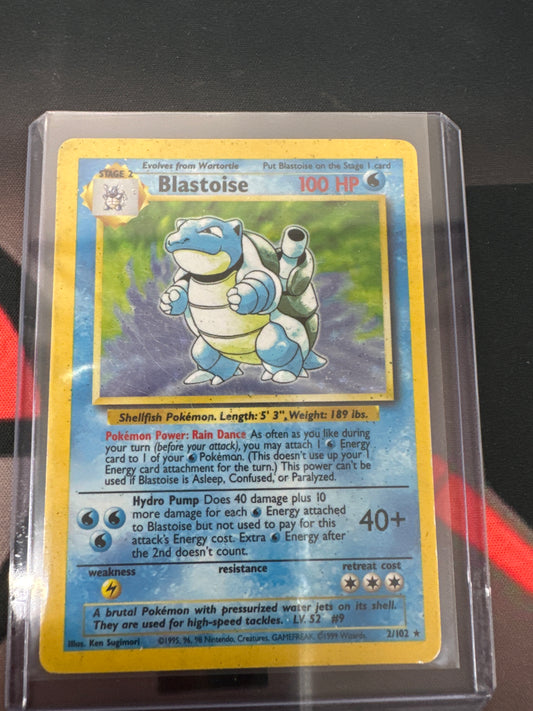 Pokemon Blastoise Base Set Holo 2/102