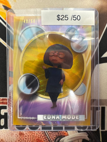 2026 Topps Chrome Disney Edna Mode Gold Wave Refractor /50