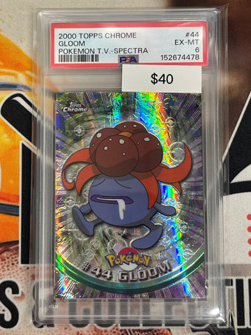 2000 Topps Chrome Pokémon Gloom Spectra Refractor PSA 6