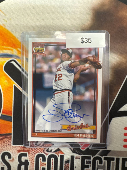 2026 Topps Series 1 MLB Jim Palmer 1991 Topps Baseball Autograph
