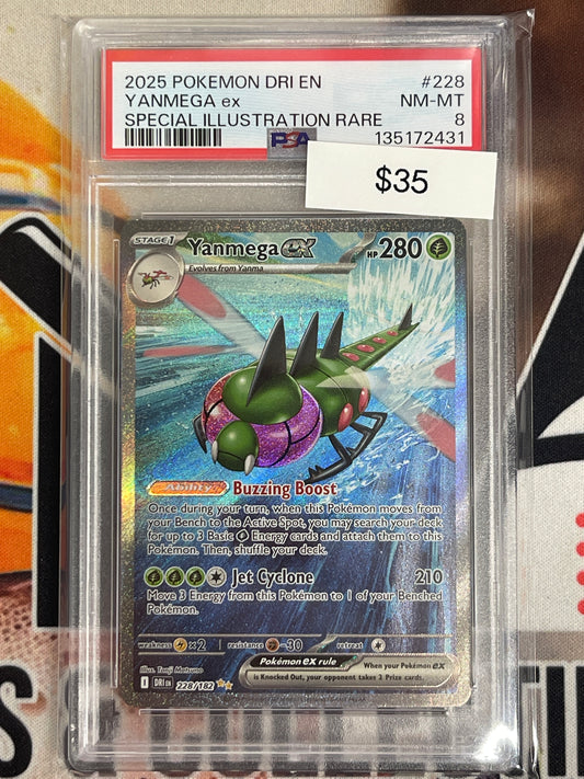 Pokémon Yanmega Special Illustration Rare Destined Rivals 228/182 PSA 8