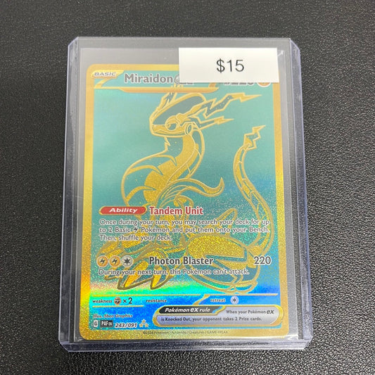 Pokémon Miraidon ex Hyper Rare (Paldean Fates) 243/091