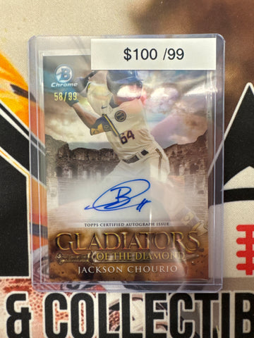 2024 Bowman Chrome MLB Jackson Chourio Gladiators Of The Diamond Autograph /99