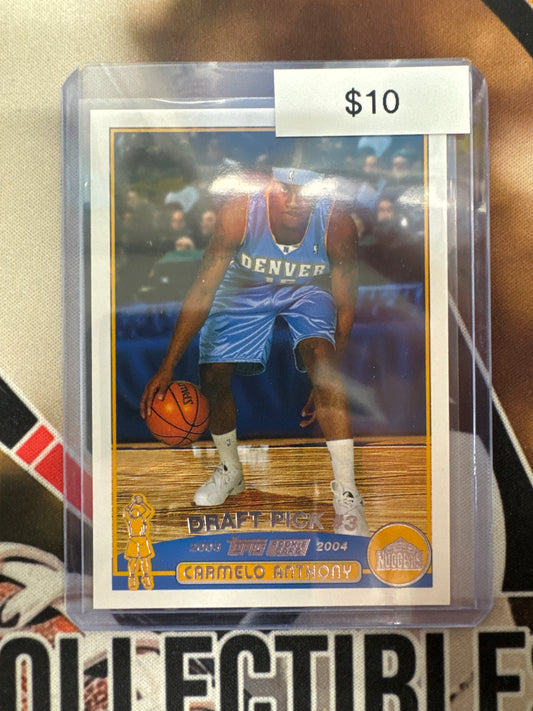 2003-04 Topps Basketball Carmelo Anthony Draft Pick #3 Dribbling