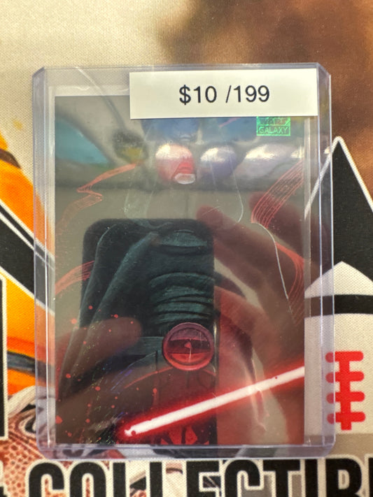 2025 Topps Star Wars Galaxy Asajj Ventress Green Shimmer Refractor /199