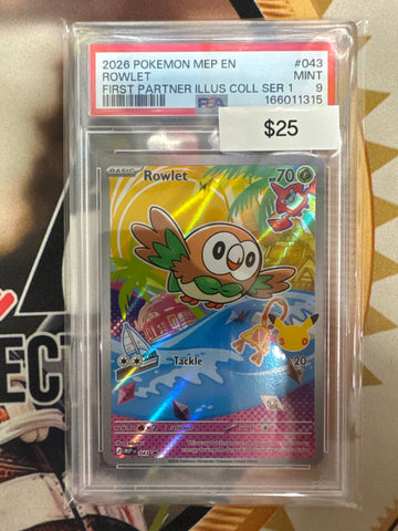 Pokemon Rowlet MEP 043 Promo PSA 9