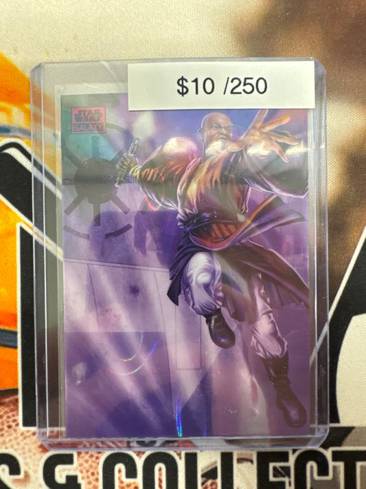 2025 Topps Star Wars Galaxy Mace Windu Pink Raywave Refractor /250