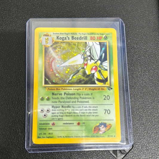 Pokemon Koga’s Beedrill Gym Challenge Holo 9/132
