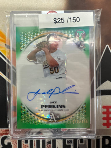 2026 Topps Pristine MLB Jack Perkins Pristine Autograph Rookie Green Refractor /150