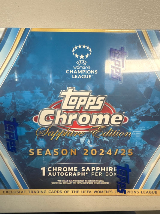 2024-25 Topps Chrome Sapphire Women’s UEFA Champion’s League hobby