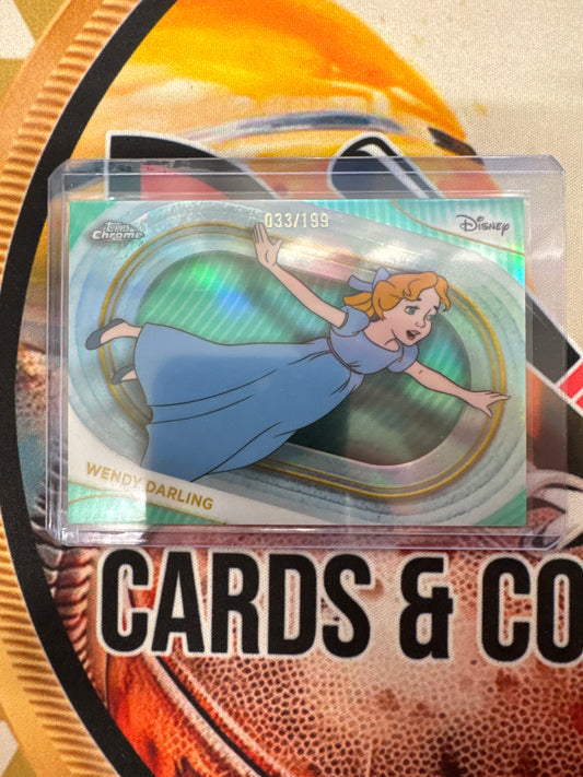 2025 Topps Chrome Disney Wendy Darling Aqua Refractor /199